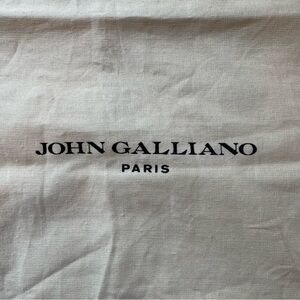 John Galliano Cream Drawstring Dust Bag